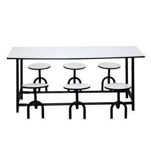 Mesa Refeitório com Banco Retrátil